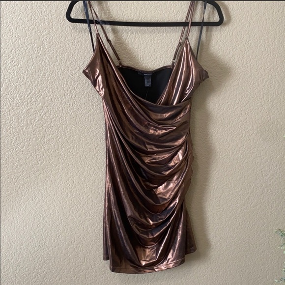 Forever 21 Dresses & Skirts - Forever 21-Brown metallic dress